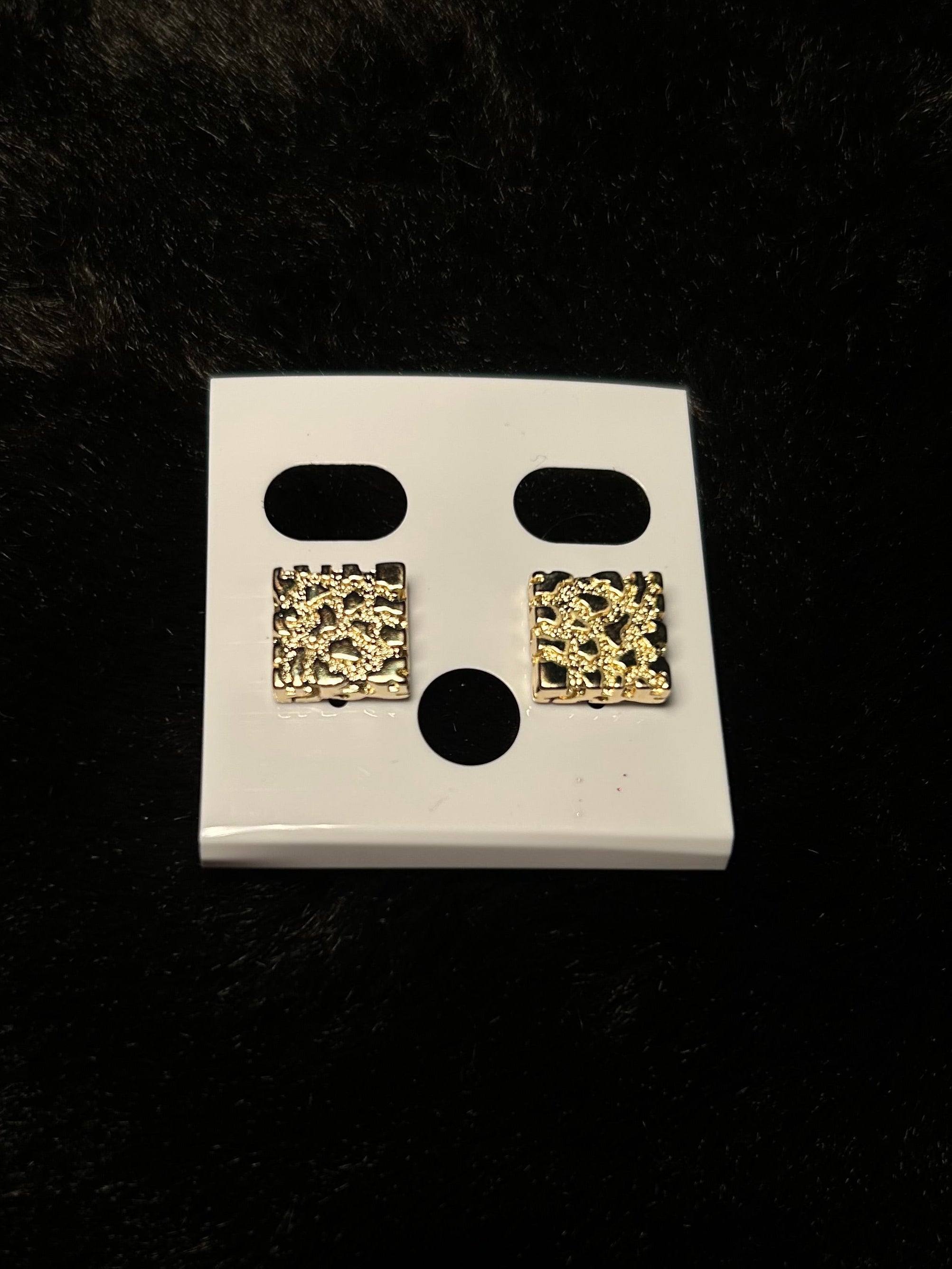 Squared Nugget Earrings